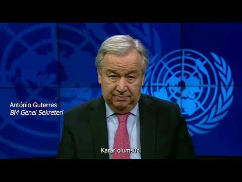 BM Genel Sekreteri Antonio Guterres'in Hükümetler Arası İklim Değişikliği Paneli'nin son raporu konusunda video mesajı