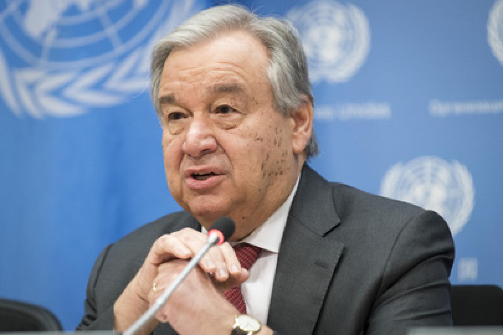 UN Secretary General Antonio Guterres
