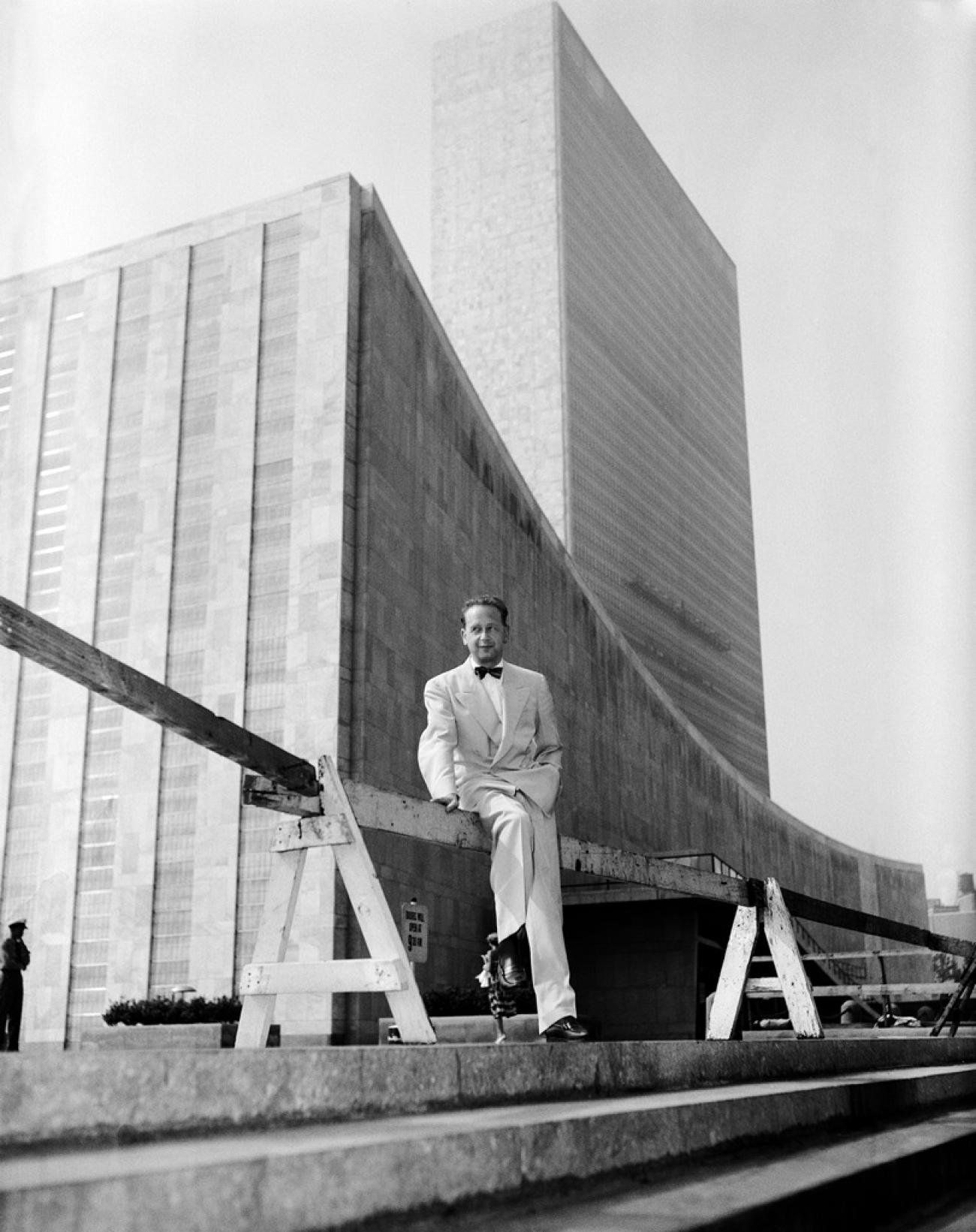 Dag Hammarskjöld at UN HQ in NY